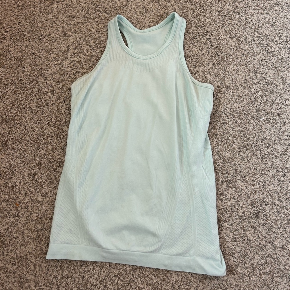 Athleta girl mint colored tank top size large (12)